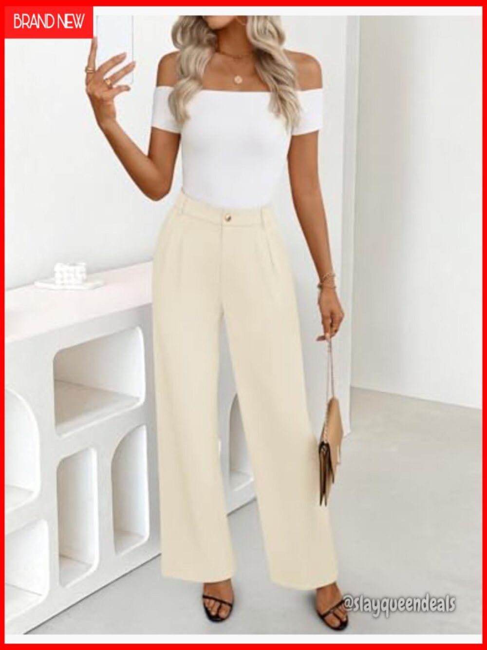 Wide Leg Dress Pants High Waisted Business Casual Palazzo Trousers Work Office - Picture 5 of 7